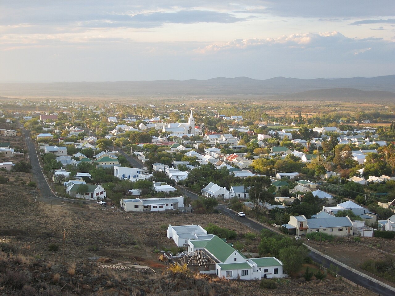 The village of Prince Albert at the foot of the Swartberg mountains, Great Karoo.