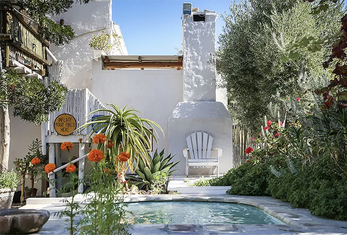 The courtyard and pool at Ta Mala&rsquo;s Cottage, Prince Albert.